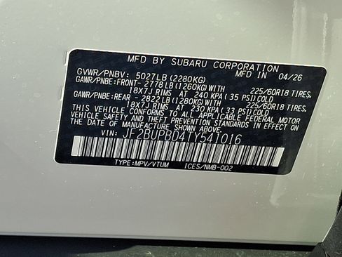 New 2026 Subaru Outback Premium AWD/4WD image 20