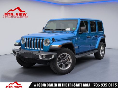 Used 2022 Jeep Wrangler Unlimited Sahara w/ LED Lighting Group AWD/4WD image 1