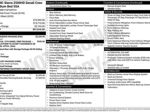 Used 2025 GMC Sierra 2500 Denali w/ Denali Reserve Package AWD/4WD image 46