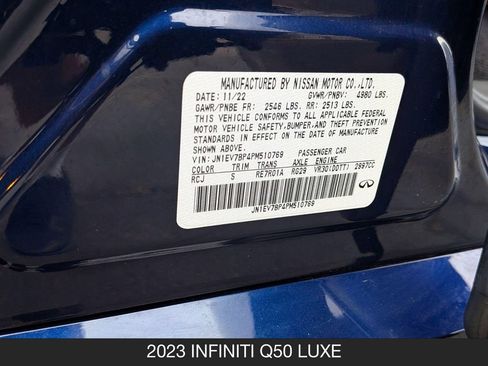 Certified 2023 INFINITI Q50 Luxe w/ Cargo Package RWD image 25