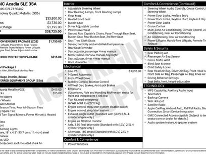 Used 2020 GMC Acadia SLE w/ Driver Convenience Package