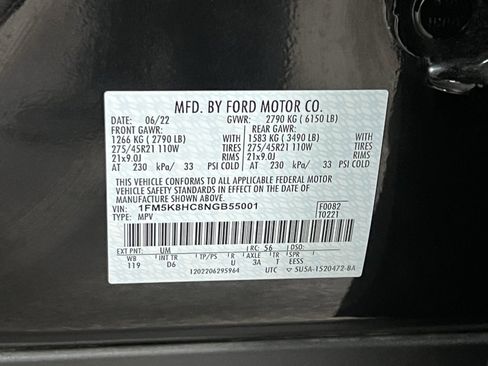 Used 2022 Ford Explorer Platinum w/ Equipment Group 601A image 76