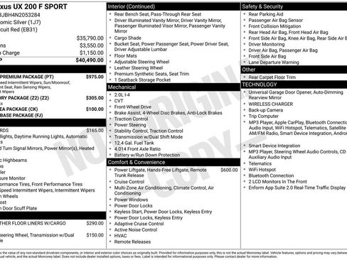 Used 2022 Lexus UX 200 F Sport w/ F Sport Premium Package FWD image 5