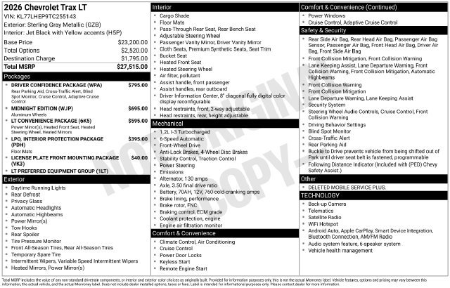 New 2026 Chevrolet Trax LT w/ Driver Confidence Package FWD image 4