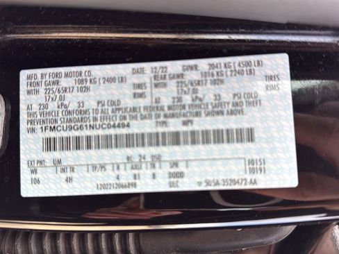 Used 2022 Ford Escape SE w/ Convenience Package AWD/4WD image 20