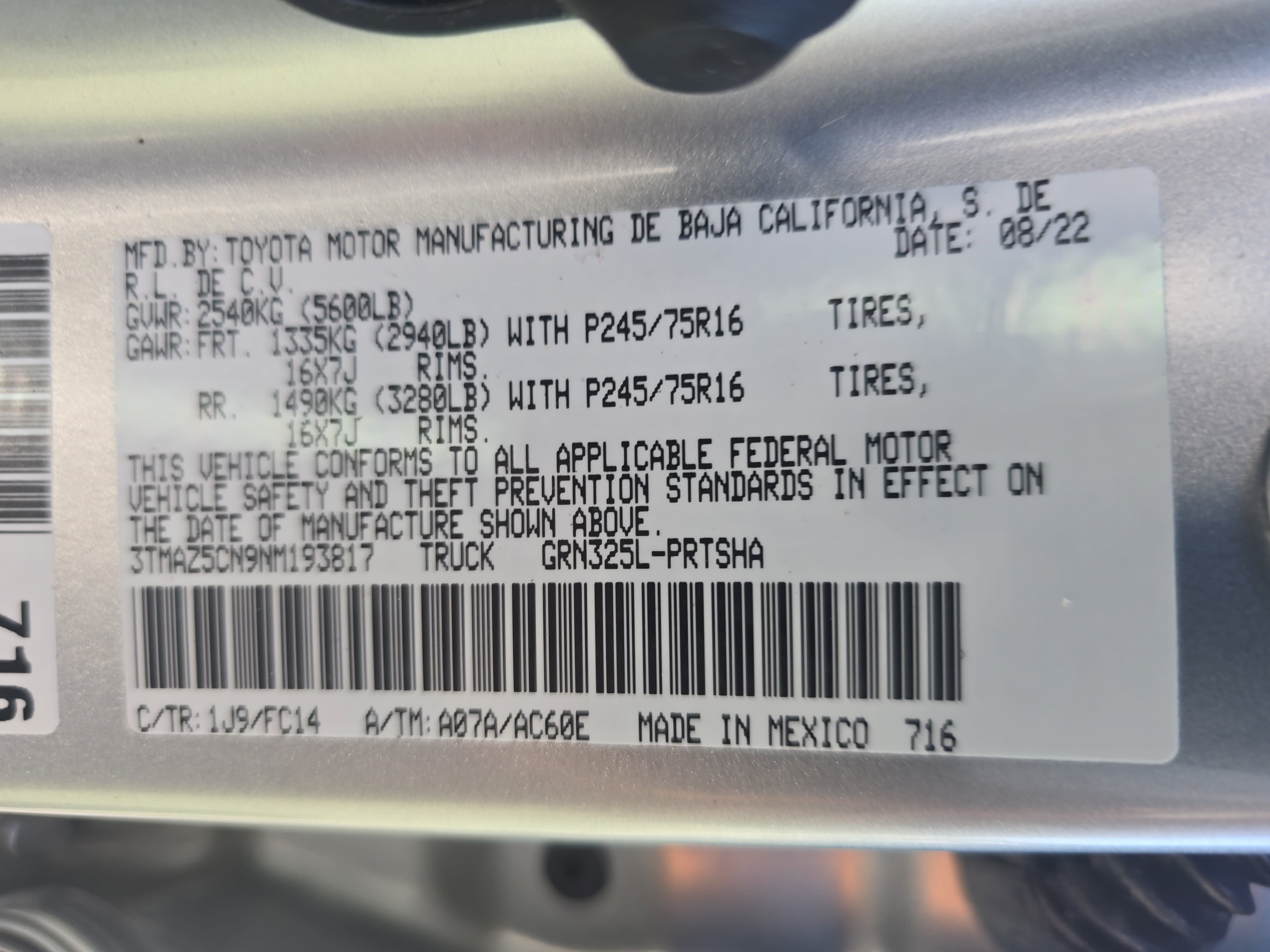 Used 2022 Toyota Tacoma SR5 RWD image 33