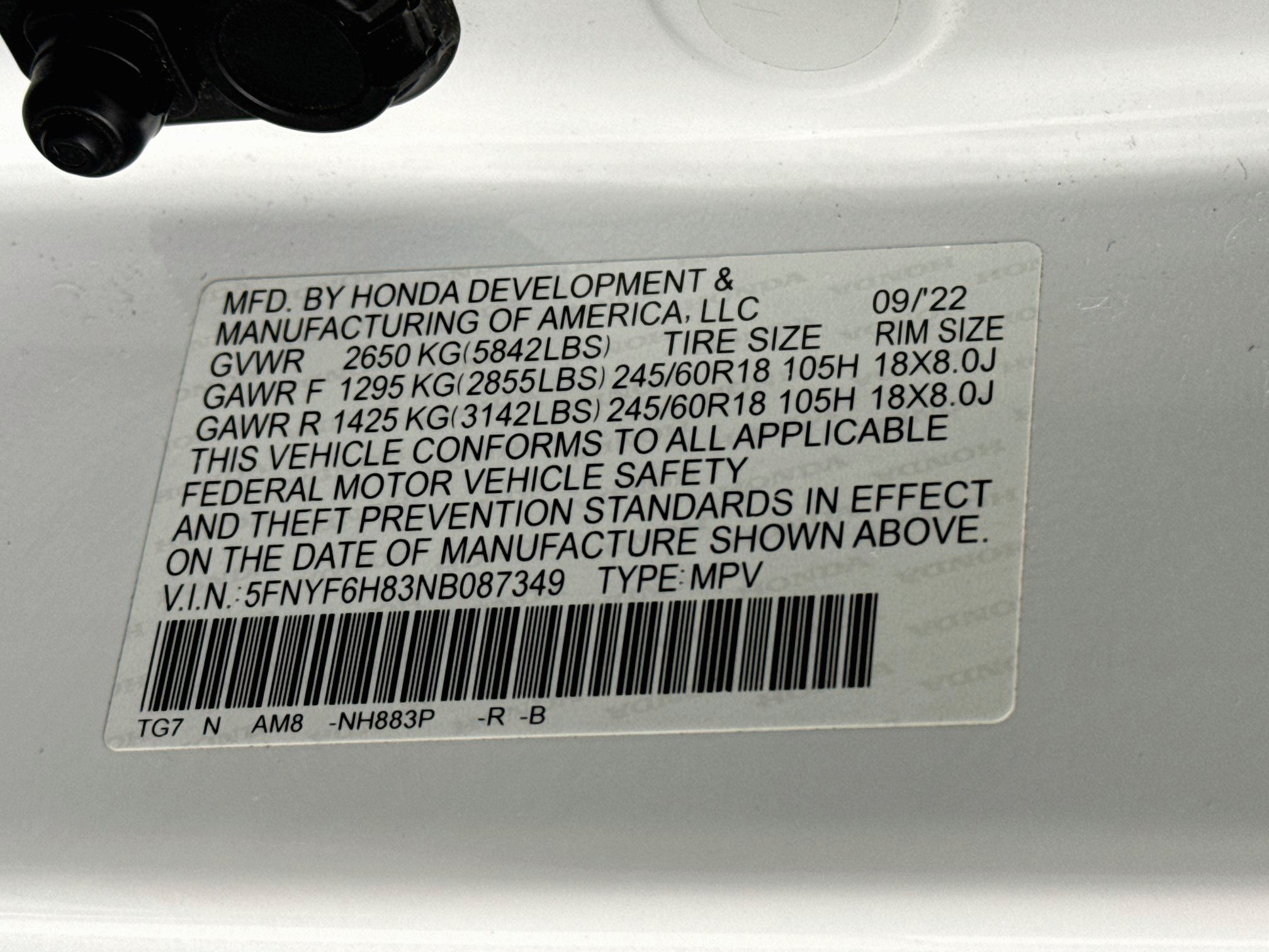 Certified 2022 Honda Pilot TrailSport image 34