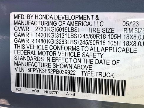 Used 2023 Honda Ridgeline RTL image 34