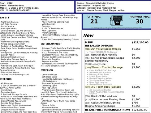 Used 2022 Mercedes-Benz S 500 4MATIC image 7
