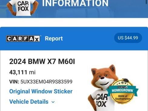 Used 2024 BMW X7 M60i w/ Executive Package AWD/4WD image 8