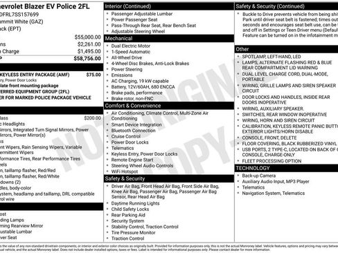 New 2025 Chevrolet Blazer EV AWD Police w/ Remote Keyless Entry Package image 12