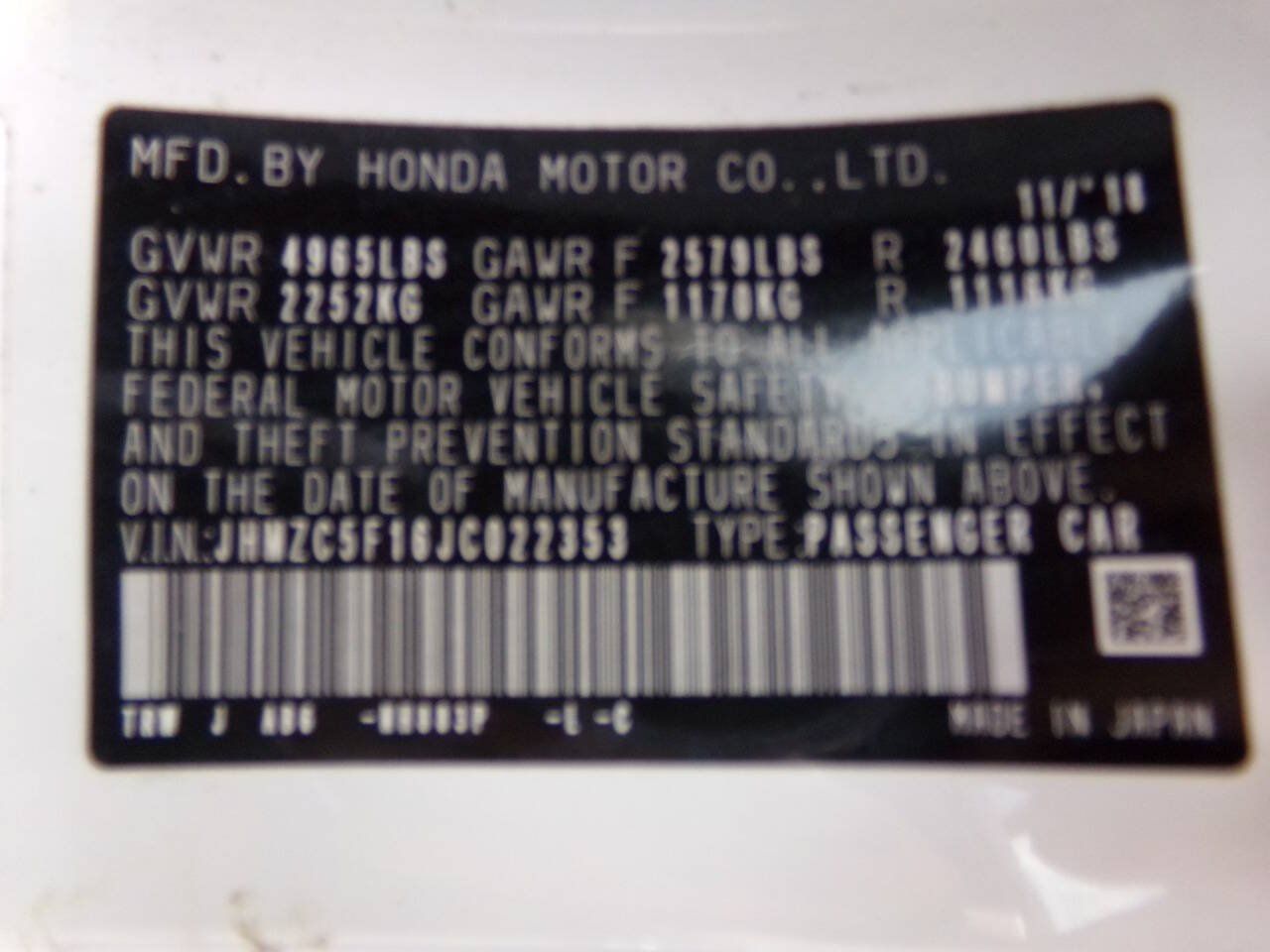 Used 2018 Honda Clarity Plug-In Hybrid image 53