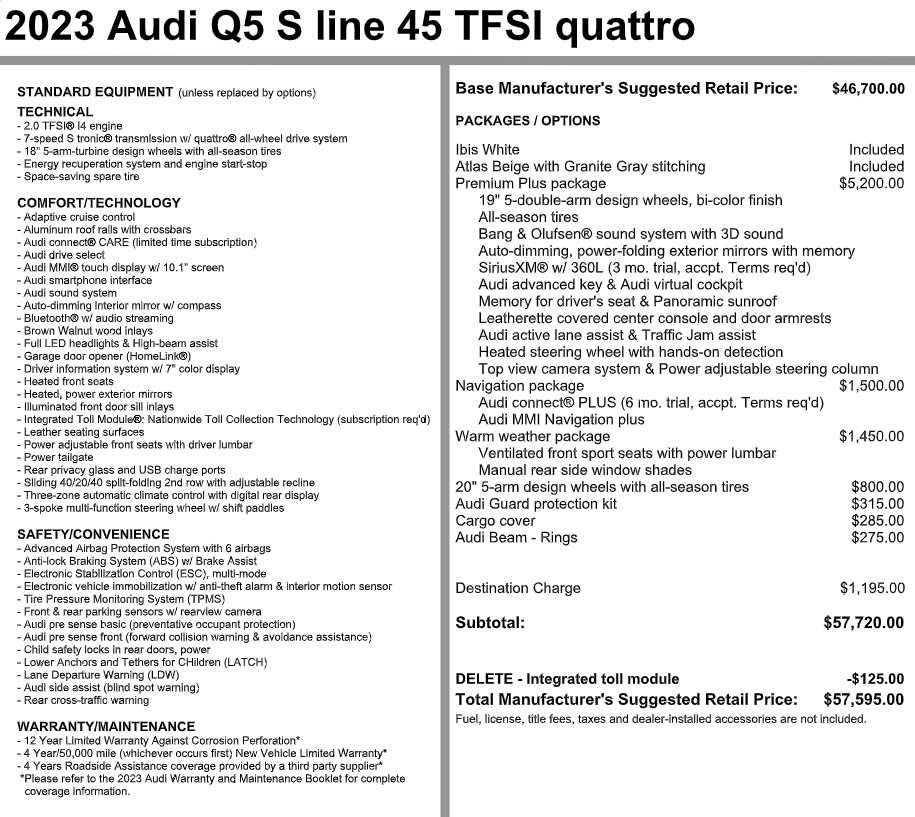 Used 2023 Audi Q5 2.0T Premium Plus w/ Premium Plus Package AWD/4WD image 3