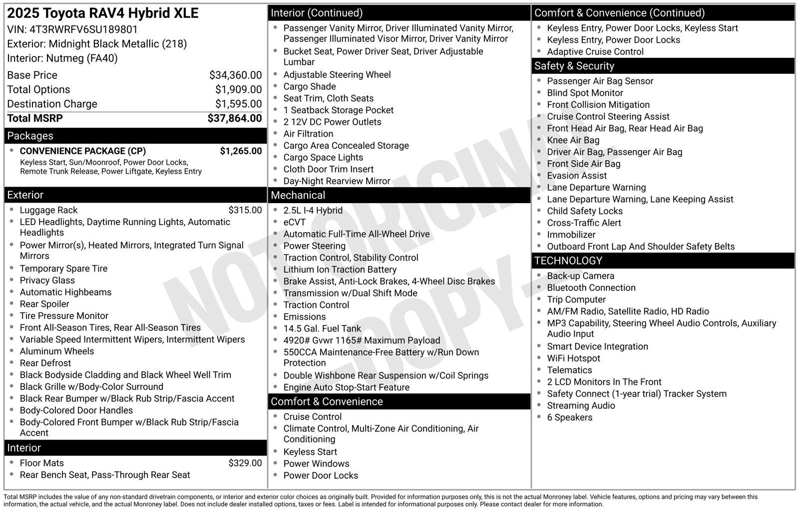 Used 2025 Toyota RAV4 XLE w/ Convenience Package AWD/4WD image 26