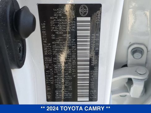 Used 2024 Toyota Camry XLE w/ Cold Weather Package AWD/4WD image 25