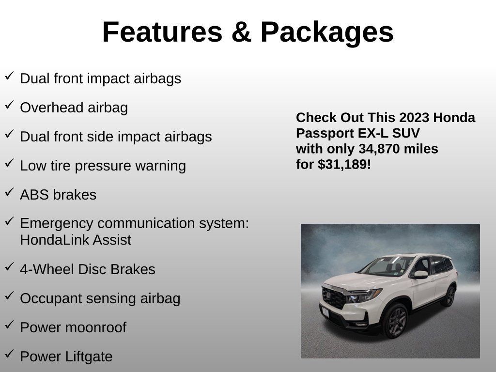 Certified 2023 Honda Passport EX-L image 16
