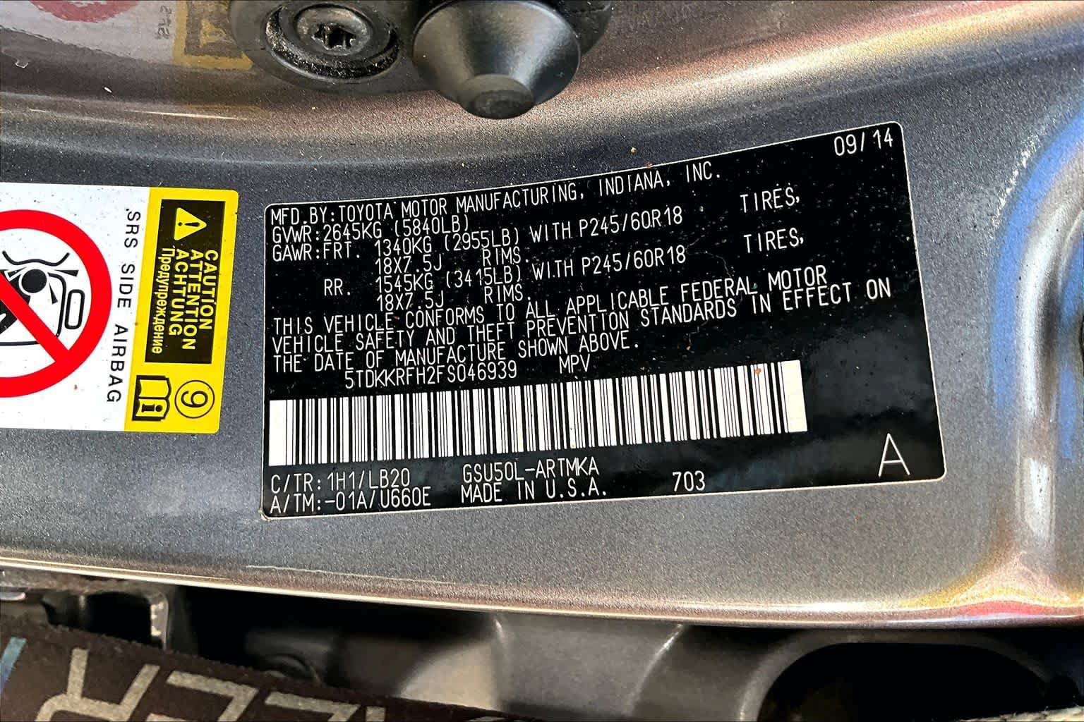 Used 2015 Toyota Highlander XLE FWD image 34