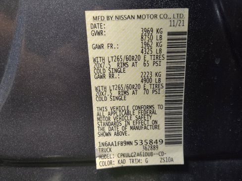 Used 2021 Nissan Titan SV w/ SV Convenience Package AWD/4WD image 33