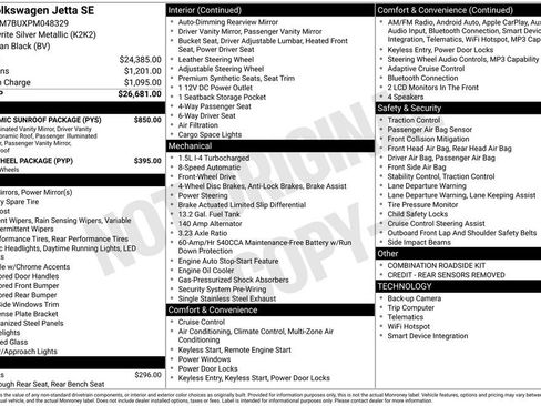 Certified 2023 Volkswagen Jetta SE w/ Panoramic Sunroof Package image 30