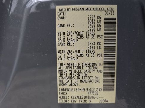 Used 2023 Nissan Frontier Pro-X w/ Pro Convenience Package RWD image 33