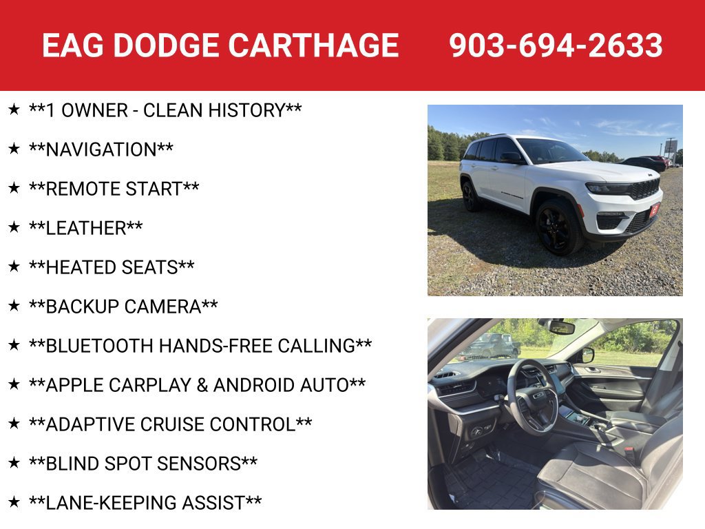Used 2023 Jeep Grand Cherokee Limited w/ Black Appearance Package RWD image 4