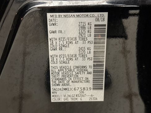 Used 2018 Nissan Pathfinder SL AWD/4WD image 11