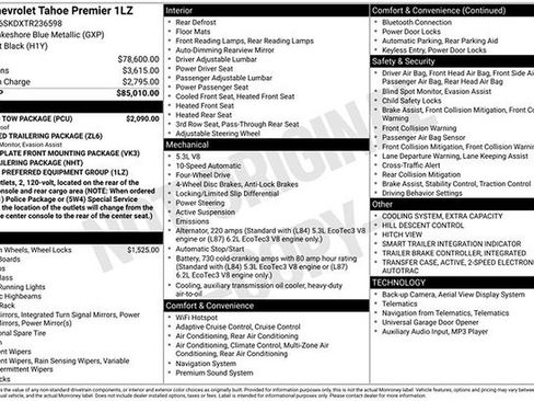 New 2026 Chevrolet Tahoe Premier w/ Sun And Tow Package image 26