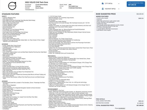 Used 2023 Volvo C40 Recharge Core image 5