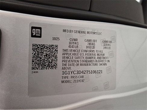 New 2026 Chevrolet Corvette Stingray Premium Conv w/ Z51 Performance Package image 16