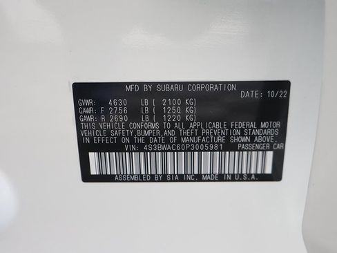 Used 2023 Subaru Legacy Premium image 42