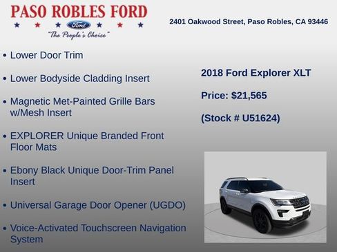 Used 2018 Ford Explorer XLT w/ Equipment Group 202A FWD image 15