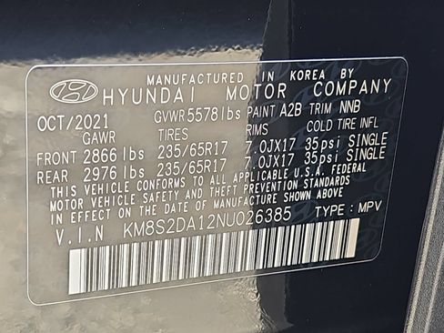 Certified 2022 Hyundai Santa Fe Blue AWD/4WD image 40