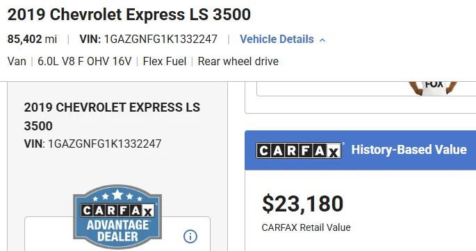 Used 2019 Chevrolet Express 3500 LS RWD image 1