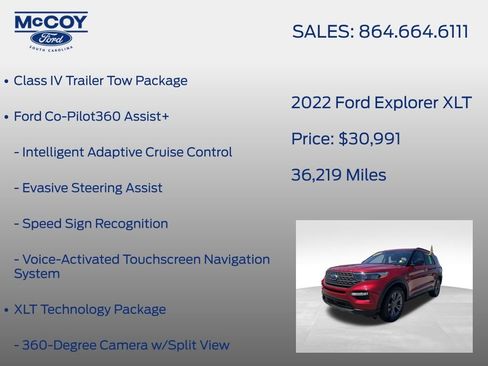 Used 2022 Ford Explorer XLT w/ Equipment Group 202A AWD/4WD image 13