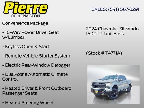 Used 2024 Chevrolet Silverado 1500 LT Trail Boss w/ LT Trail Boss Premium Package AWD/4WD image 30