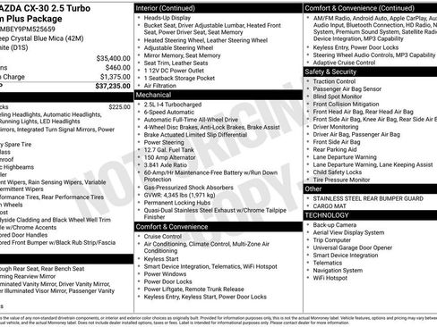 Certified 2023 MAZDA CX-30 2.5 Turbo w/ Premium Plus Pkg image 33