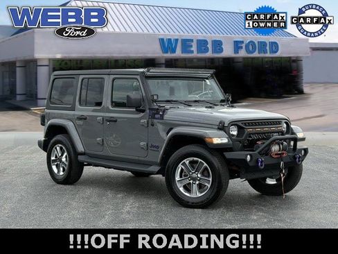 Used 2021 Jeep Wrangler Unlimited Sahara w/ Uconnect 4C Nav & Sound Group image 1