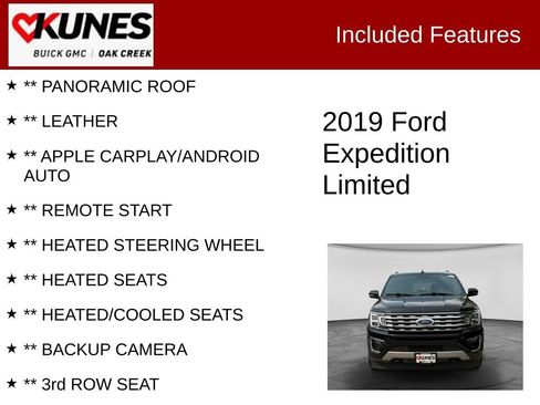 Used 2019 Ford Expedition Limited w/ Equipment Group 301A AWD/4WD image 2