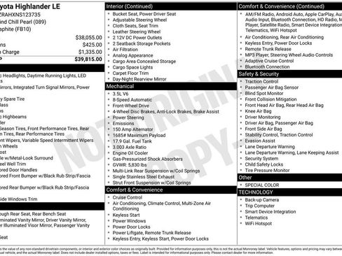 Used 2022 Toyota Highlander LE image 3