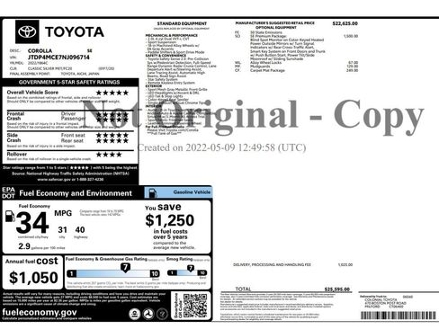 Used 2022 Toyota Corolla SE w/ SE Premium Package FWD image 2