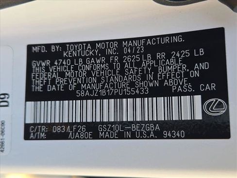 Used 2023 Lexus ES 350 F Sport w/ Accessory Package (Z2) FWD image 15
