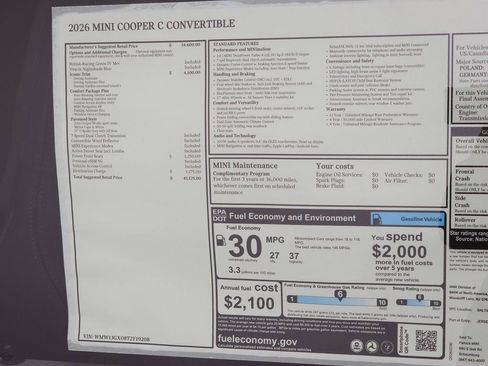 New 2026 MINI Cooper Convertible FWD image 33