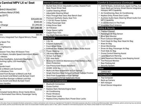 Used 2024 Kia Carnival LX FWD image 26
