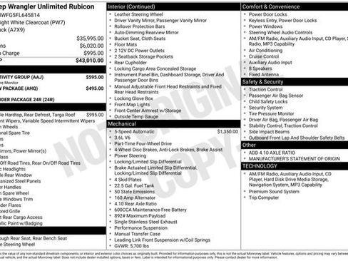 Used 2015 Jeep Wrangler Unlimited Rubicon w/ Connectivity Group image 40