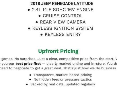 Used 2018 Jeep Renegade Latitude w/ Cold Weather Group