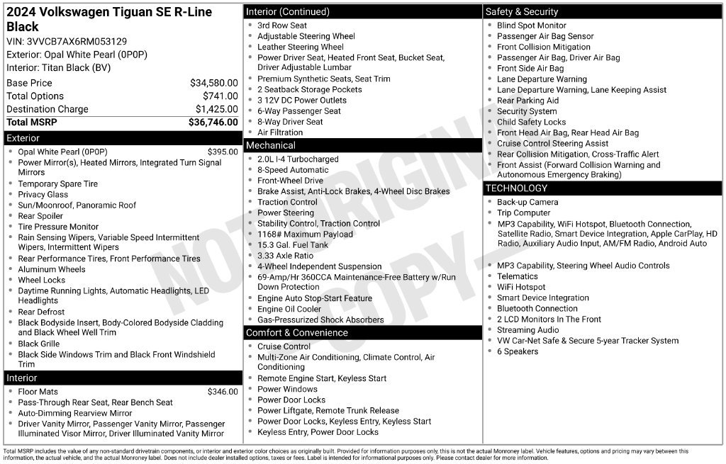 Used 2024 Volkswagen Tiguan SE R-Line FWD image 4