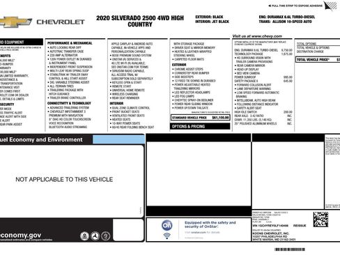 Used 2020 Chevrolet Silverado 2500 High Country w/ Technology Package image 39