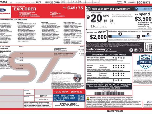 Used 2025 Ford Explorer ST w/ Sun And Sound Package AWD/4WD image 2