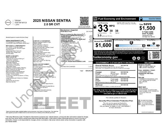 Used 2025 Nissan Sentra SR w/ SR Premium Package FWD image 36