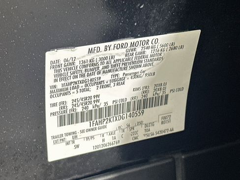 Used 2013 Ford Taurus SHO AWD/4WD image 12